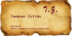 Taubner Zoltán névjegykártya